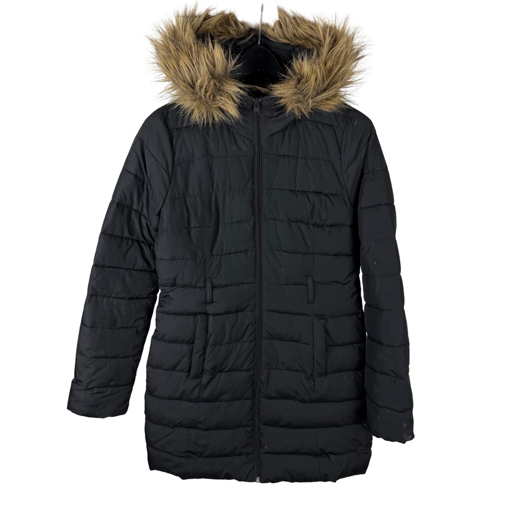 Women’s Y2K Hollister California Fur Lined Down Puffer Parka Jacket Size S